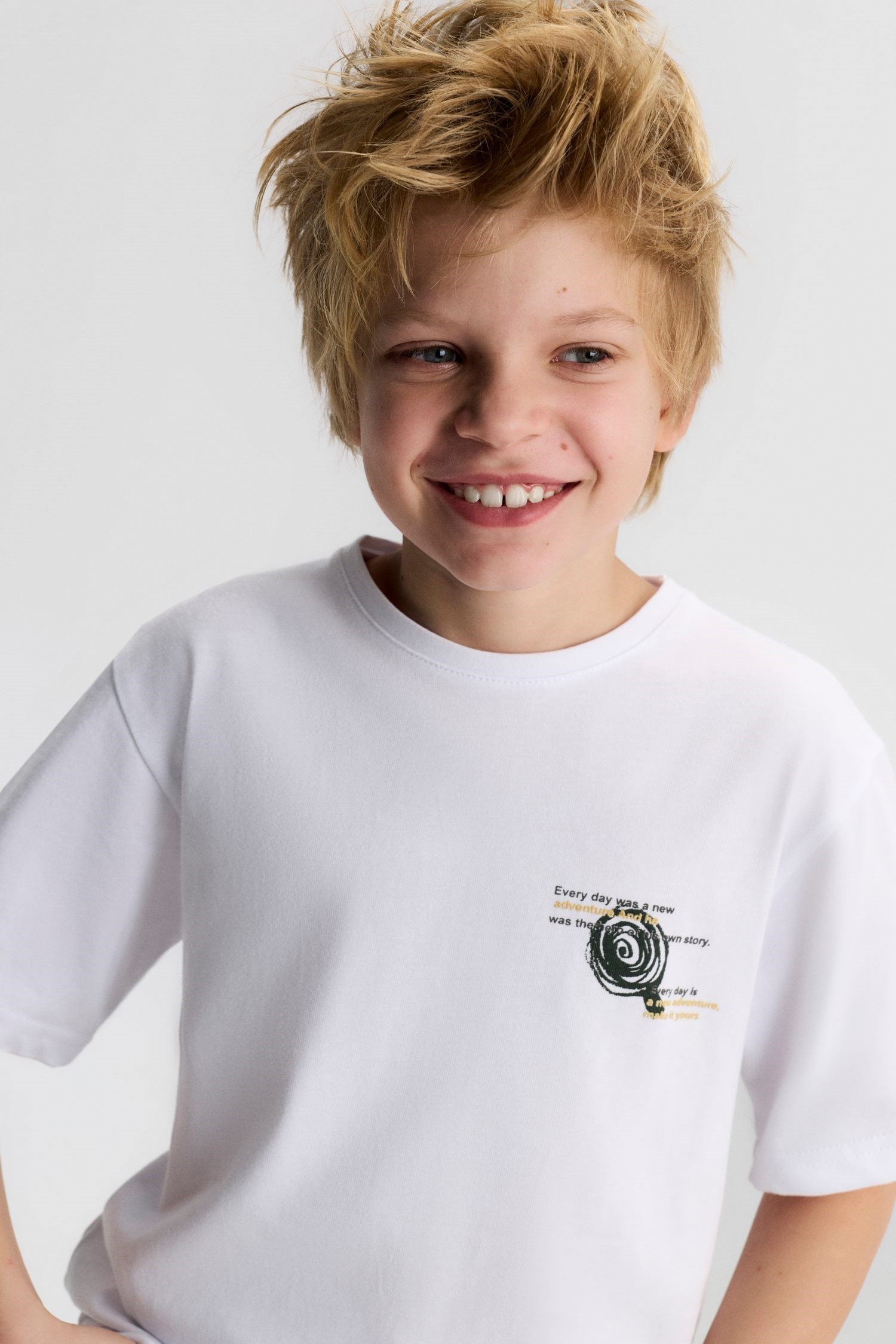 Nk Erkek Çocuk Basic Sırt Baskılı Kısa Kol Tişört 8-14 Yaş BEYAZ