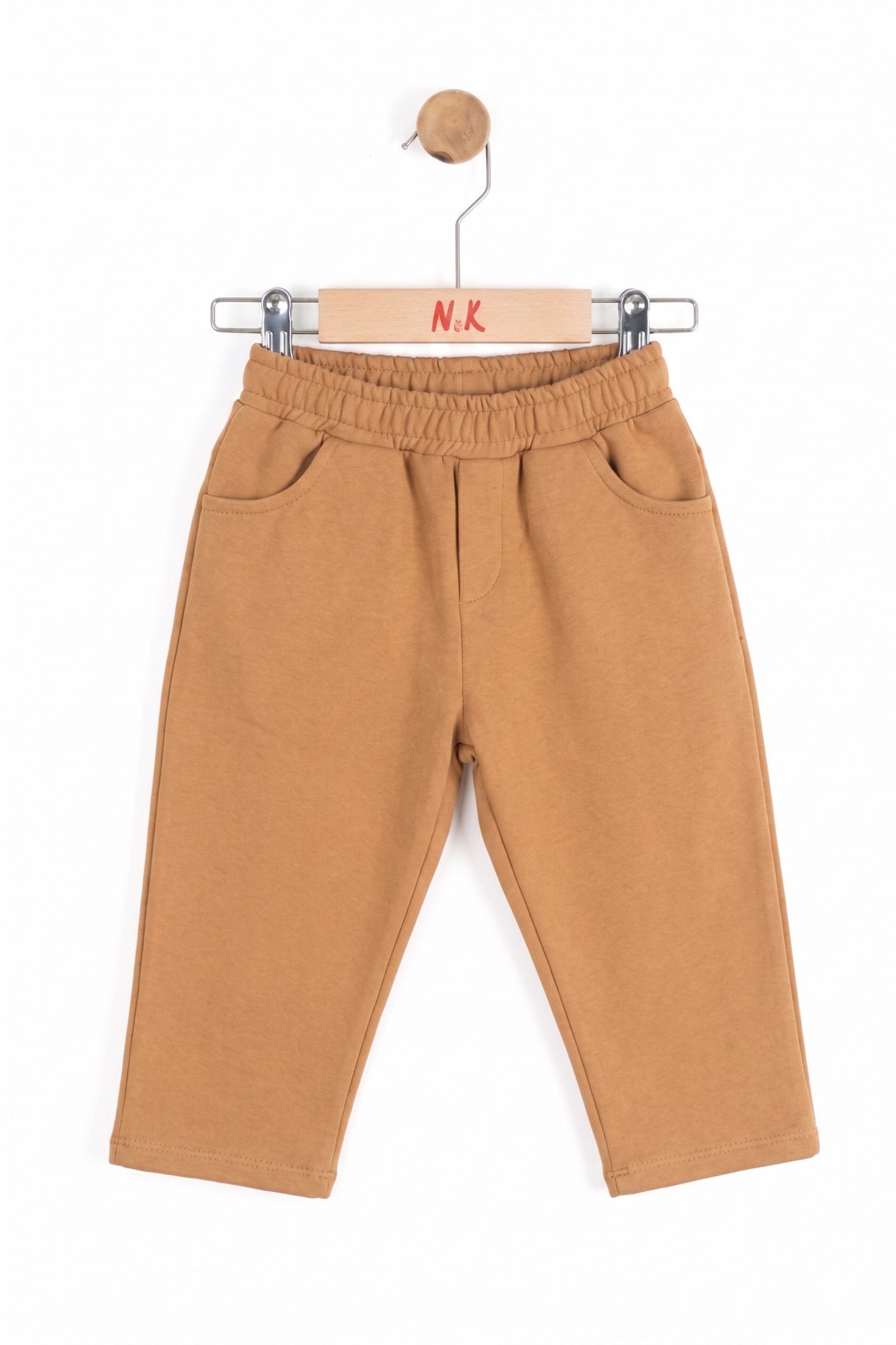 NK Kids Erkek Bebek Beli Lastikli Cepli Pantalon 1-4 Yaş CAMEL