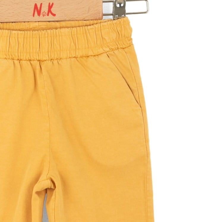 Nk Kız Bebek Basic Cep Detaylı Yumuşak Pantolon 1-4 Yaş SARI