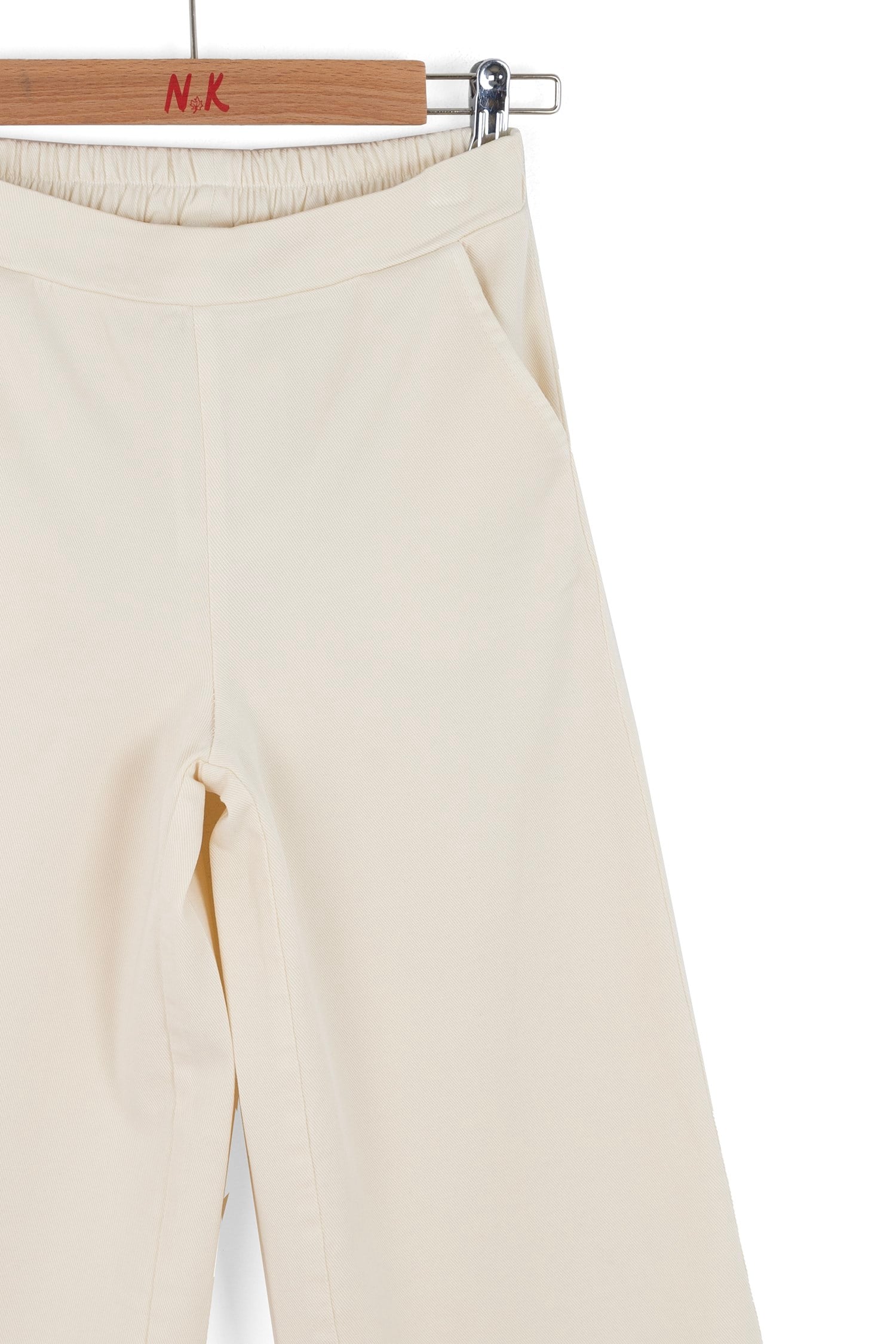 Nk Kız Çocuk Basic Cepli Bol Paça Pantolon 4-8 Yaş KREM