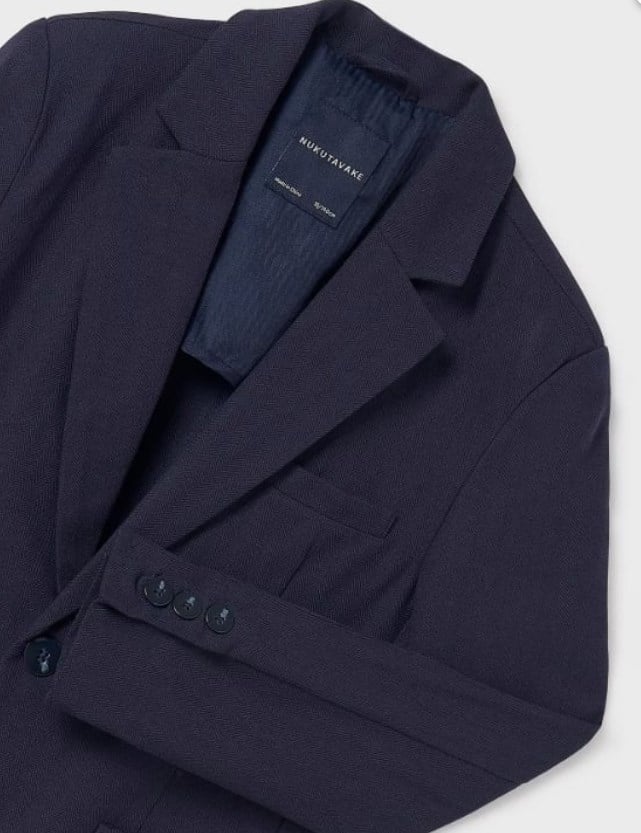Nukutavake Erkek Çocuk Keten Karışımlı Blazer Ceket 10-16 Yaş LACİVERT