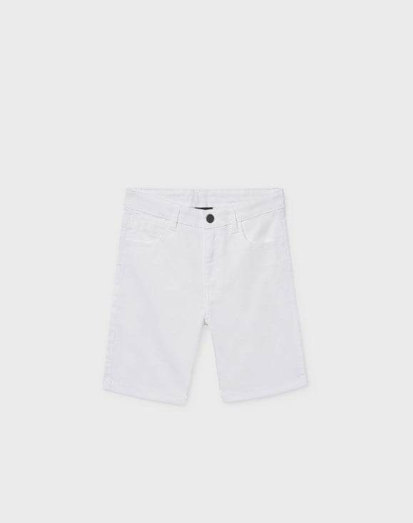 Nukutuvake Erkek Çocuk Slim Basic Şort 8-18 Yaş BEYAZ