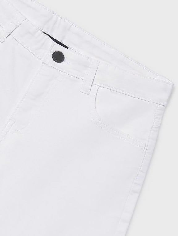 Nukutuvake Erkek Çocuk Slim Basic Şort 8-18 Yaş BEYAZ