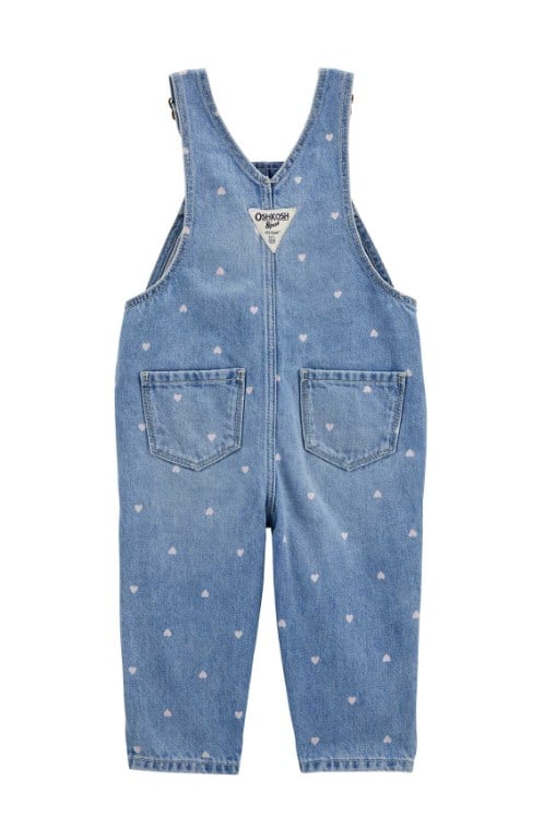 OSHKOSH KIZ BEBEK 1R964610 KALPLİ KOT SALOPET MAVİ