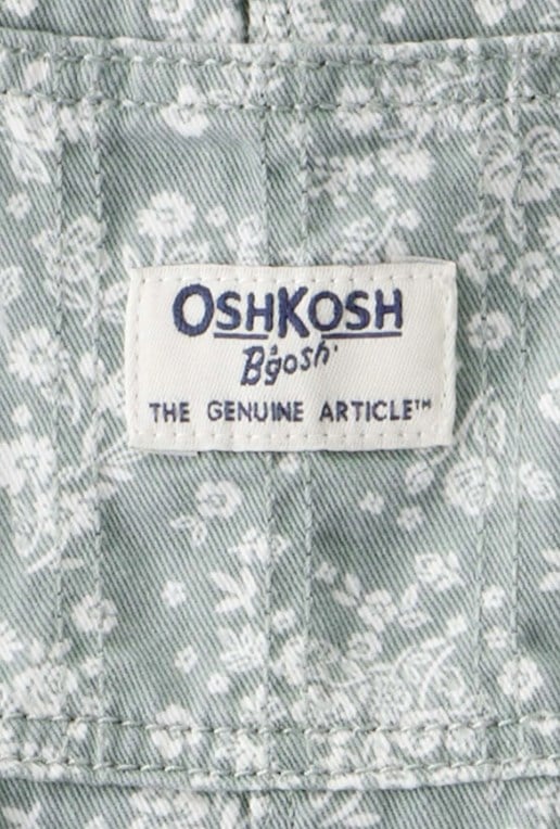Oshkosh Kız Bebek Çiçek Desenli Salopet Tulum 6-24 Ay YEŞİL