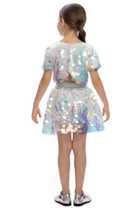 Pamina Kız Çocuk Parıltılı  Takım 3-7 Yaş GÜMÜŞ