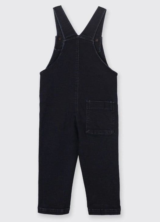 Panço Erkek Bebek Askılı Yan Düğme Kapamalı Cepli Denim Salopet Tulum 0-4 Yaş LACİVERT