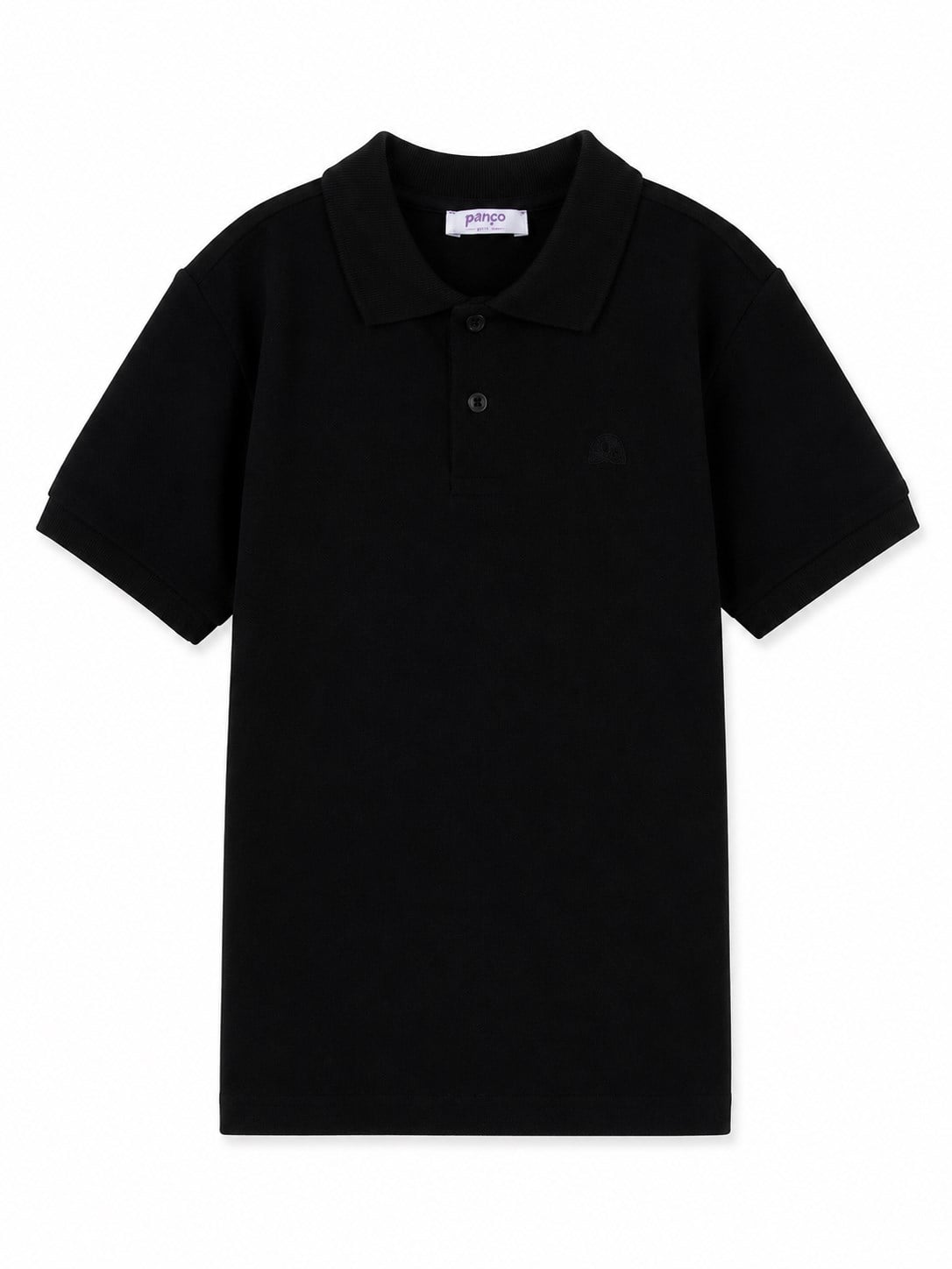 Panço Erkek Çocuk Düz Polo Yaka Kısa Kollu Tişört 5-9 Yaş SİYAH