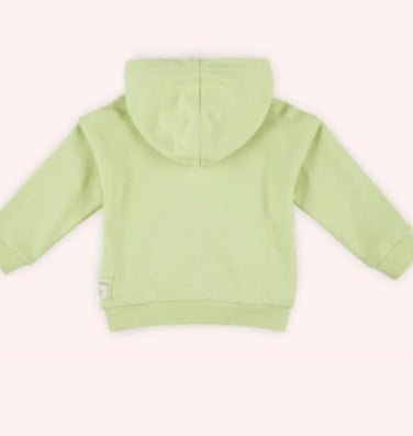 Panço Erkek Çocuk Kapüşonlu Düğmeli Yaka Sweatshirt 0-3 Yaş YEŞİL