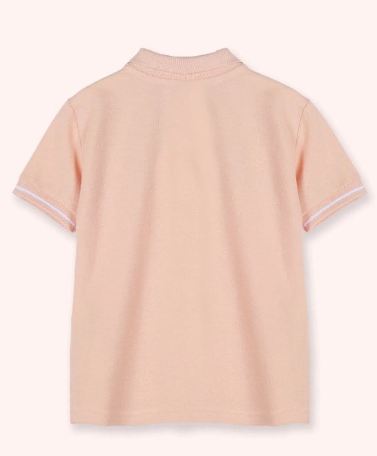 Panço Erkek Çocuk Kolları Şerit Detaylı Polo Yaka Tişört 5-12 Yaş SOMON