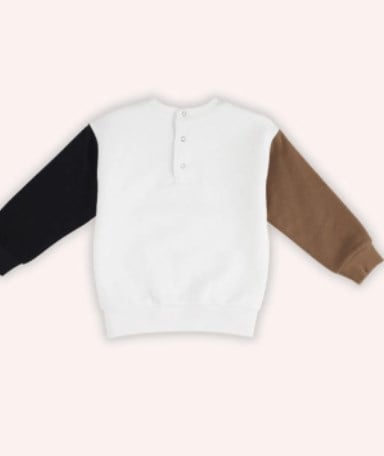 Panço Erkek Çocuk Pizza Fiğürlü Ve Yazı Baskılı Sweatshirt 0-3 Yaş EKRU