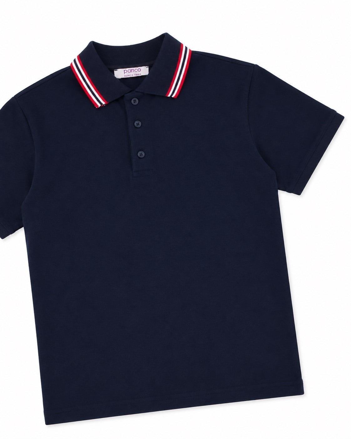 Panço Erkek Çocuk Polo Yaka Kısa Kollu Tişört 4-12 Yaş LACİVERT