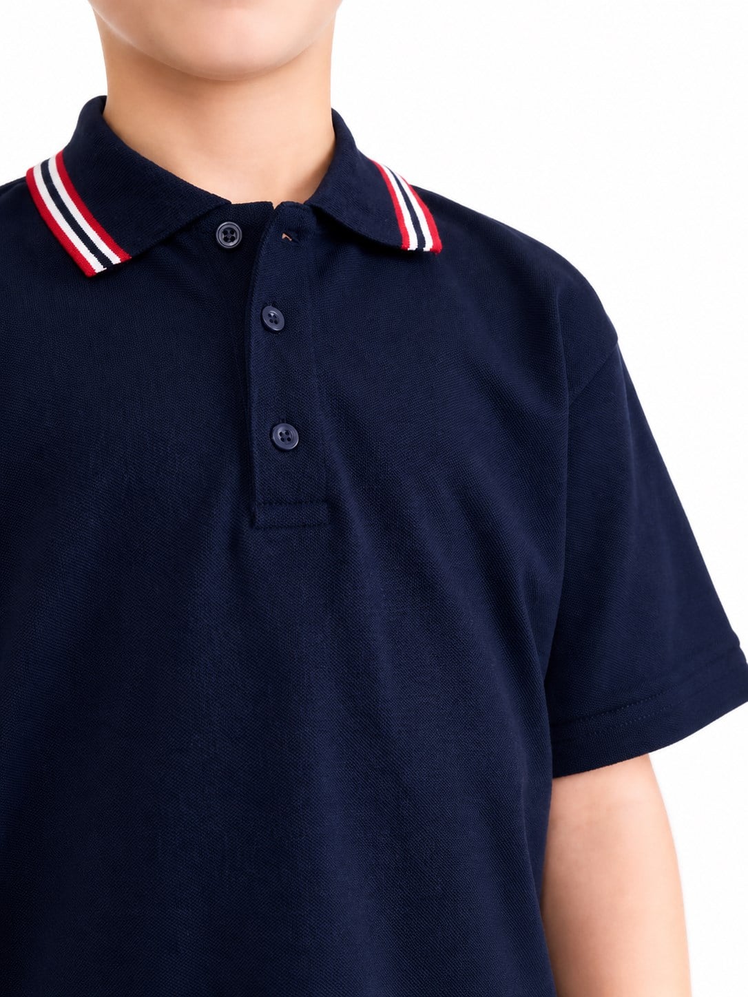 Panço Erkek Çocuk Polo Yaka Kısa Kollu Tişört 4-12 Yaş LACİVERT