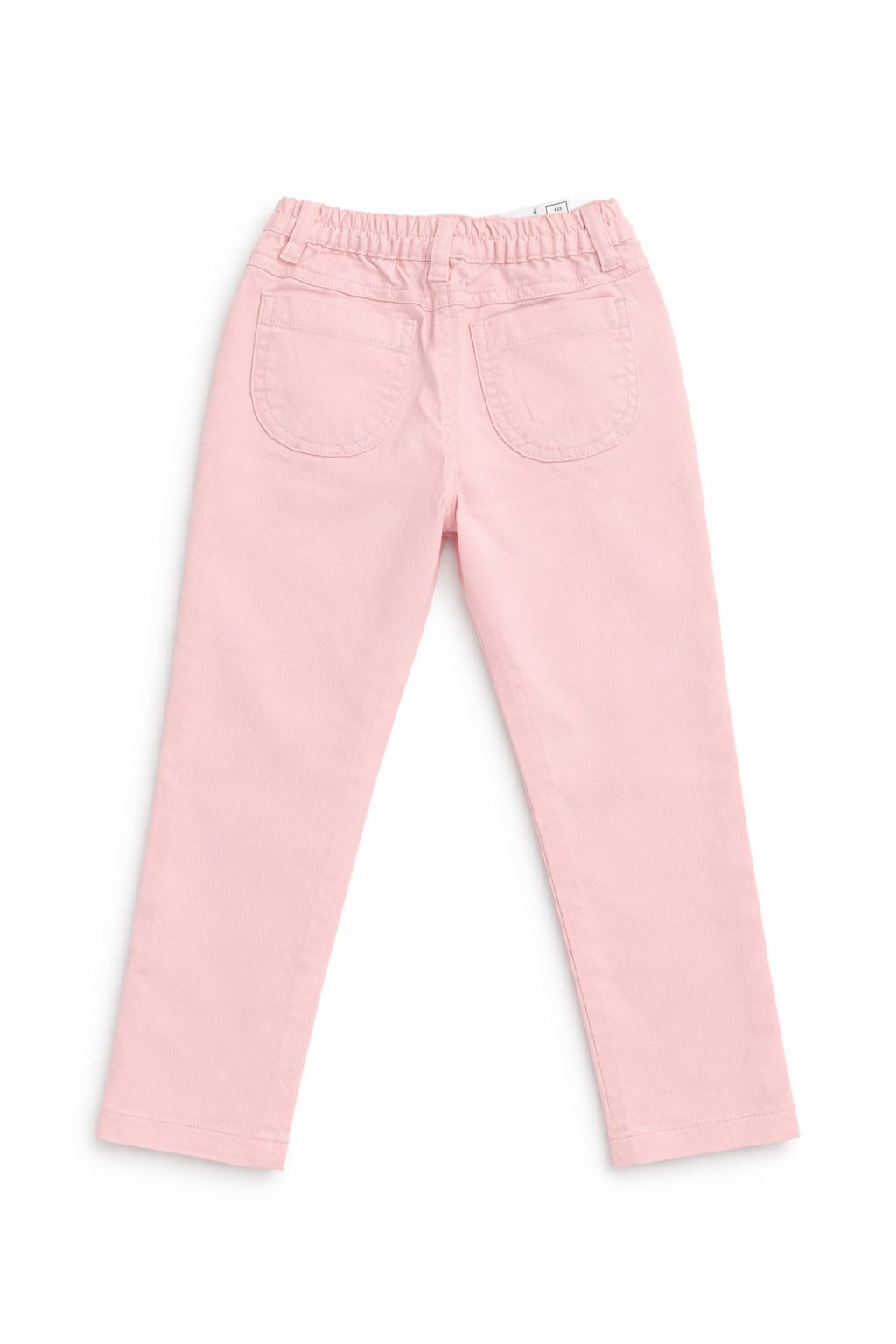 Panço Kız Bebek Esnek Bel Detaylı Rahat Kesim  Pantolon 0-5 Yaş PEMBE