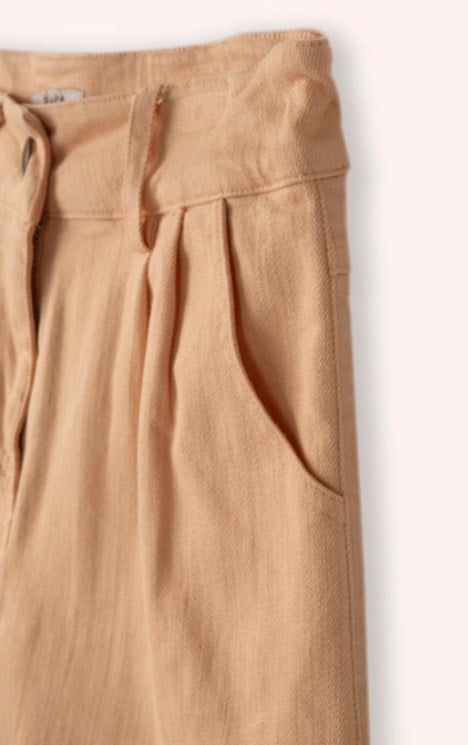 Panço Kız Çocuk Beli Lastikli Basic Şort 5-12 Yaş SOMON