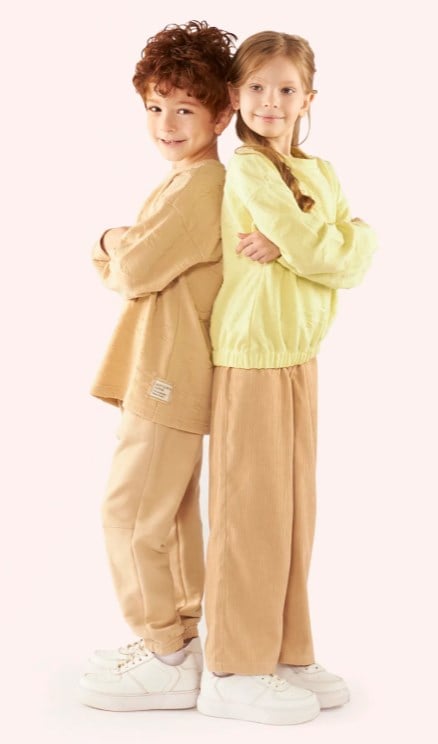 Panço Kız Çocuk Beli Lastikli Sweatshirt 3-14 Yaş YEŞİL