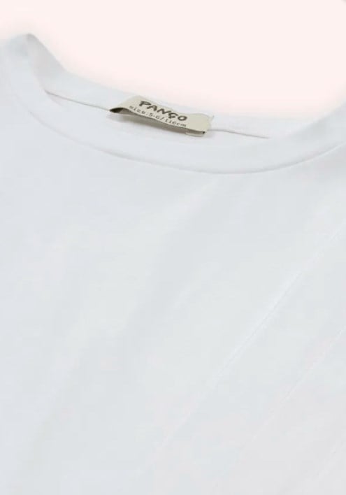 Panço Kız Çocuk Pile Detaylı Beli Lastikli Kolsuz Tişört 5-12 Yaş BEYAZ