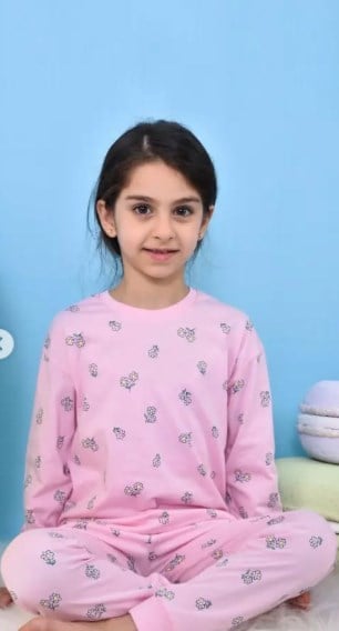 Pikidor Kız Çocuk Papatya Baskı Pijama Takımı 3-13 Yaş PEMBE