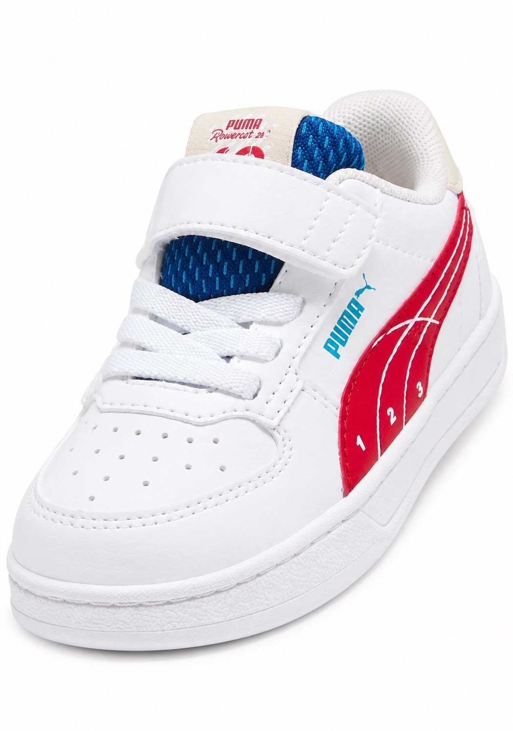 Puma Caven 2.0 Run Fun AC+ Unisex Çocuk Beyaz Spor Ayakkabı 22-27 BEYAZ - KIRMIZI
