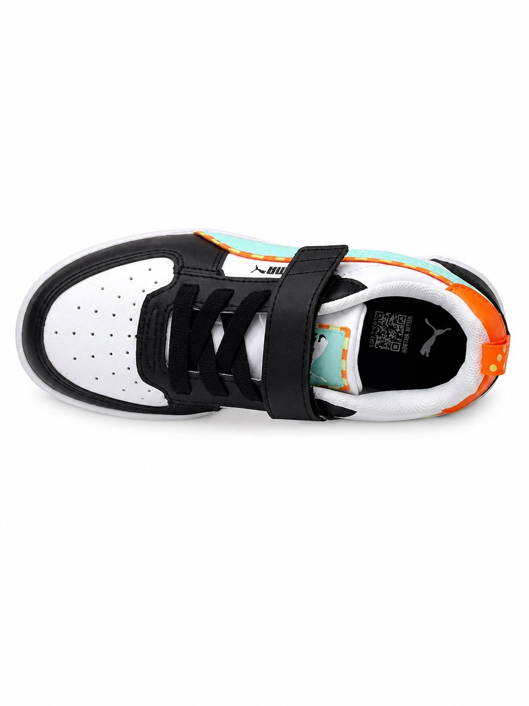 Puma Caven 2.0 Playdate Günlük Cırtlı  Çocuk Spor Ayakkabı Beyaz - Siyah - Mint