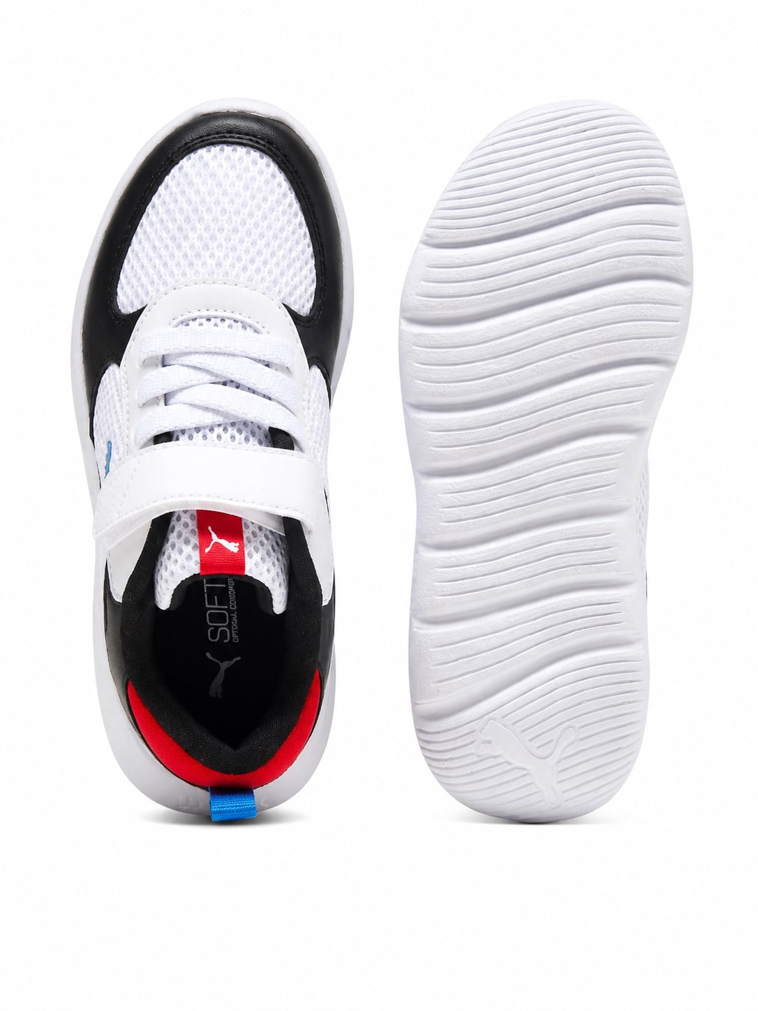 Puma Çocuk Ayakkabısı Fun Racer 2 AC+ Hafif Cırt Cırtlı Sneaker SİYAH - BEYAZ