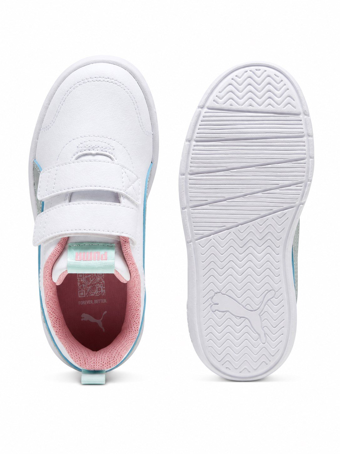 Puma Courtflex V3 Space Belle V Kız Çocuk Sneaker Spor Ayakkabı BEYAZ