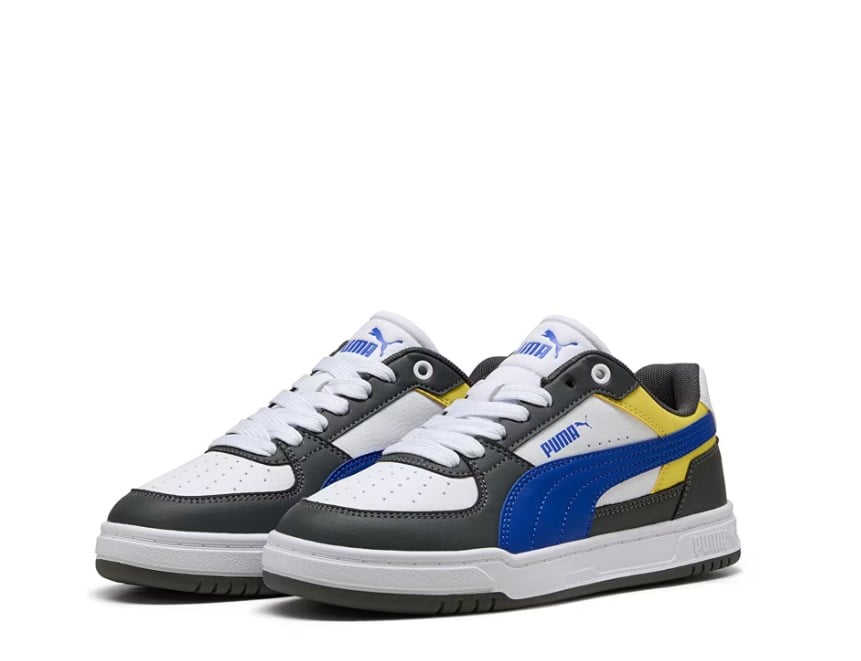 Puma Erkek Çocuk  Caven III Block Jr Sneaker Spor Ayakkabı 35-39 BEYAZ - LACİVERT