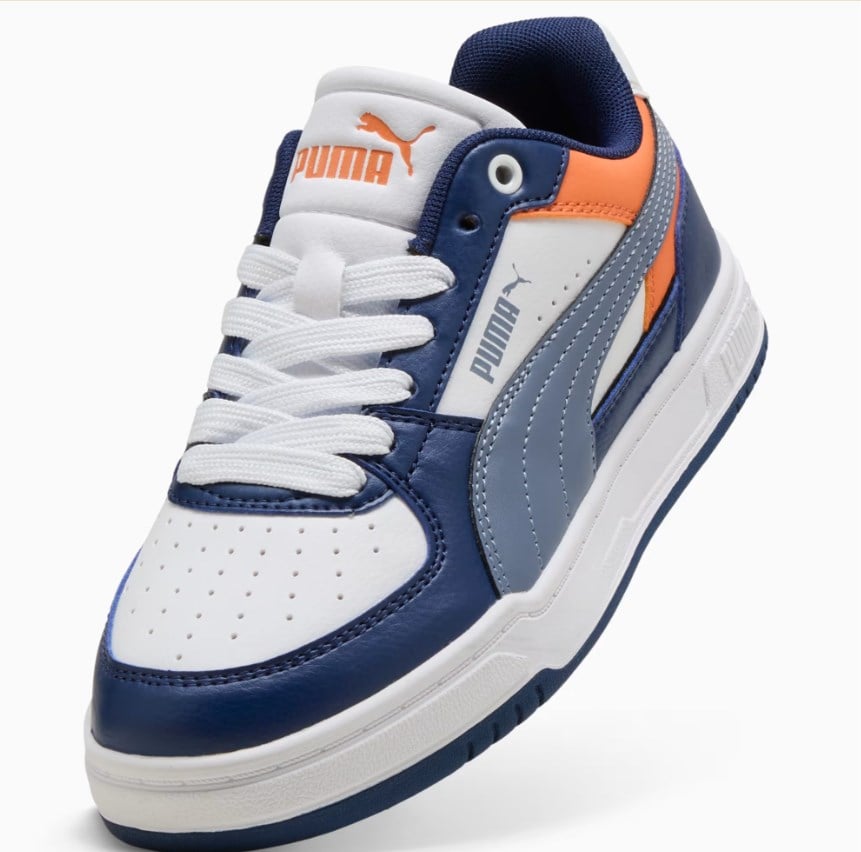 Puma Erkek Çocuk  Caven III Block Jr Sneaker Spor Ayakkabı 35-39 BEYAZ - GRİ