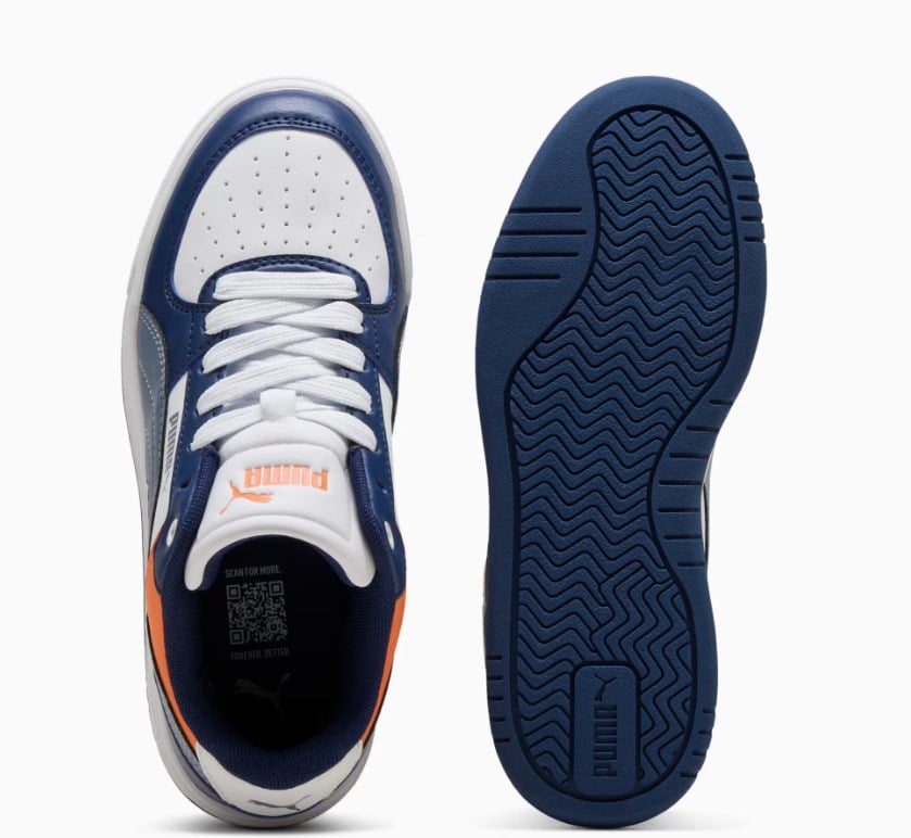 Puma Erkek Çocuk  Caven III Block Jr Sneaker Spor Ayakkabı 35-39 BEYAZ - GRİ