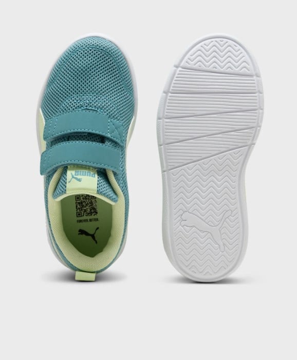 Puma Erkek Çocuk  Courtflex V3 Mesh Ortopedik Spor Ayakkabı 28-35 YEŞİL