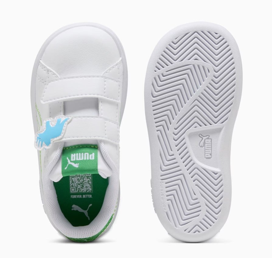Puma Erkek Çocuk  Smash 3.0 Dino V  Spor Ayakkabı 22-27 BEYAZ