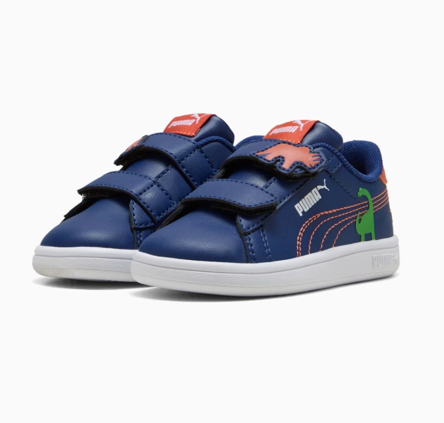 Puma Erkek Çocuk  Smash 3.0 Dino V Çocuk Spor Ayakkabı 22-27 LACİVERT