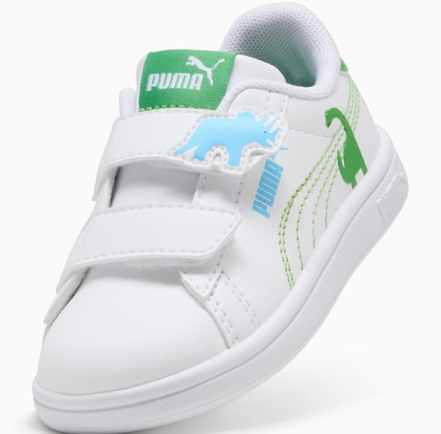 Puma Erkek Çocuk  Smash 3.0 Dino V  Spor Ayakkabı 22-27 BEYAZ