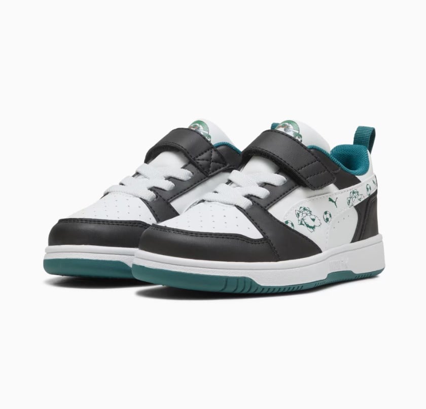 Puma Erkek Çocuk  Super Puma Rebound V6 Low Günlük Sneaker Spor Ayakkabı 28-35 BEYAZ - NİL