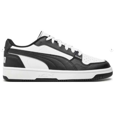 Puma Erkek Çocuk Yanları Renkli Spor Ayakkabı 35-39 BEYAZ - SİYAH