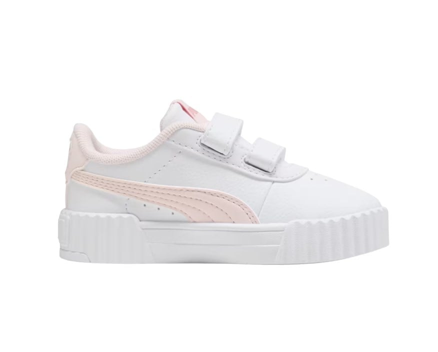 Puma Kız Çocuk Carina 3.0 Çiçek Nakışlı Cırt Cırtlı Sneaker BEYAZ