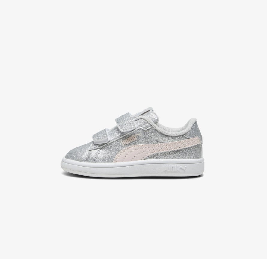 Puma Kız Çocuk  Glitz Glam V Ps Parlak Spor Ayakkabı 22-27 Yaş GÜMÜŞ