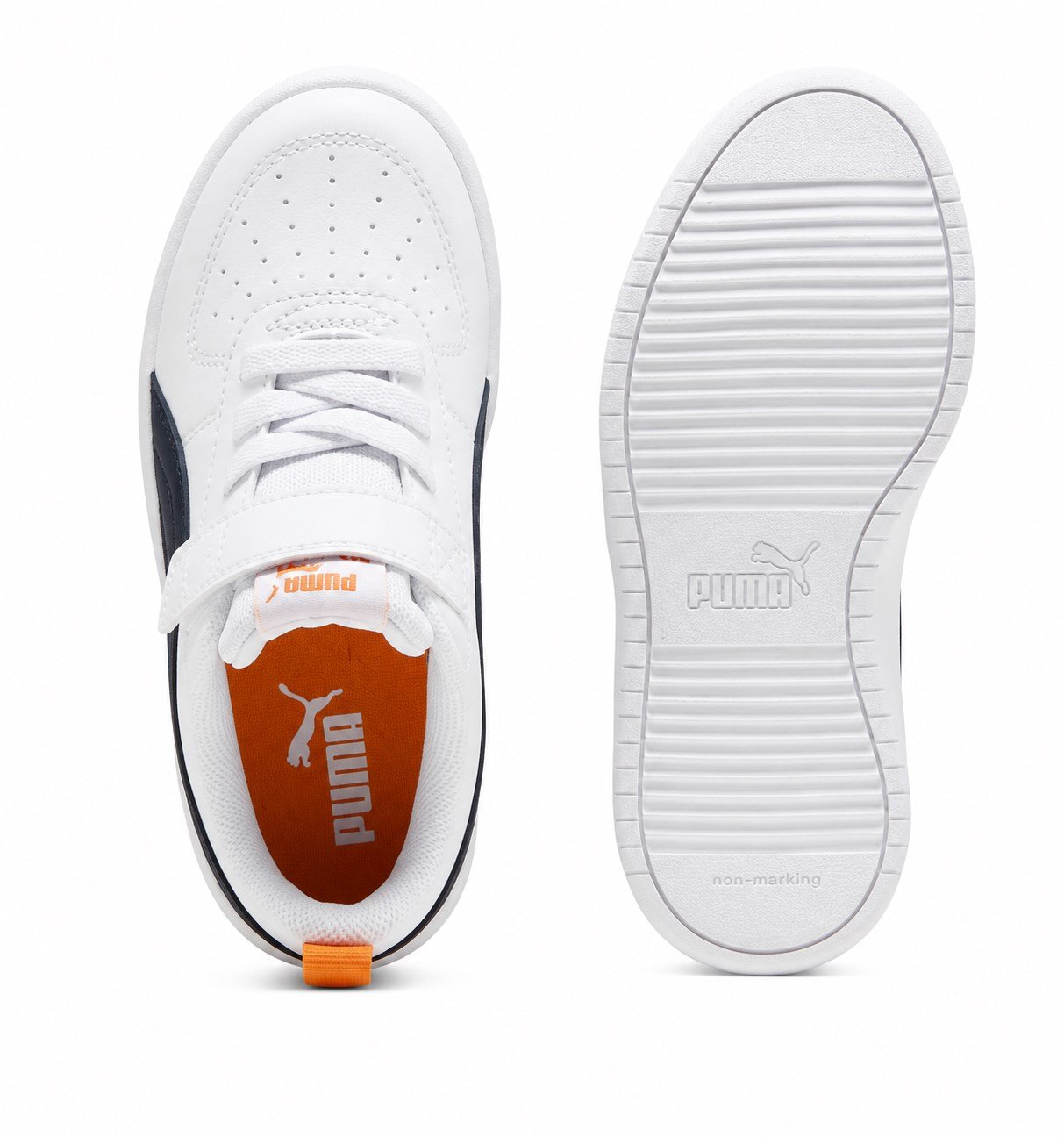 Puma Rickie AC+ PS Cırtlı Çocuk Spor Ayakkabı Sneaker LACİVERT - BEYAZ