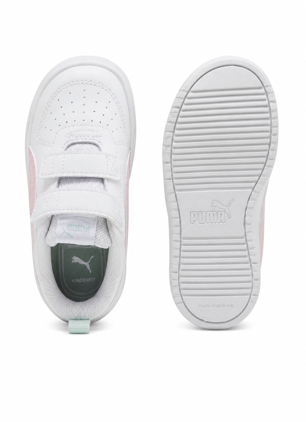Puma Rickie V PS Cırt Cırtlı  Kız Çocuk Spor Ayakkabı BEYAZ
