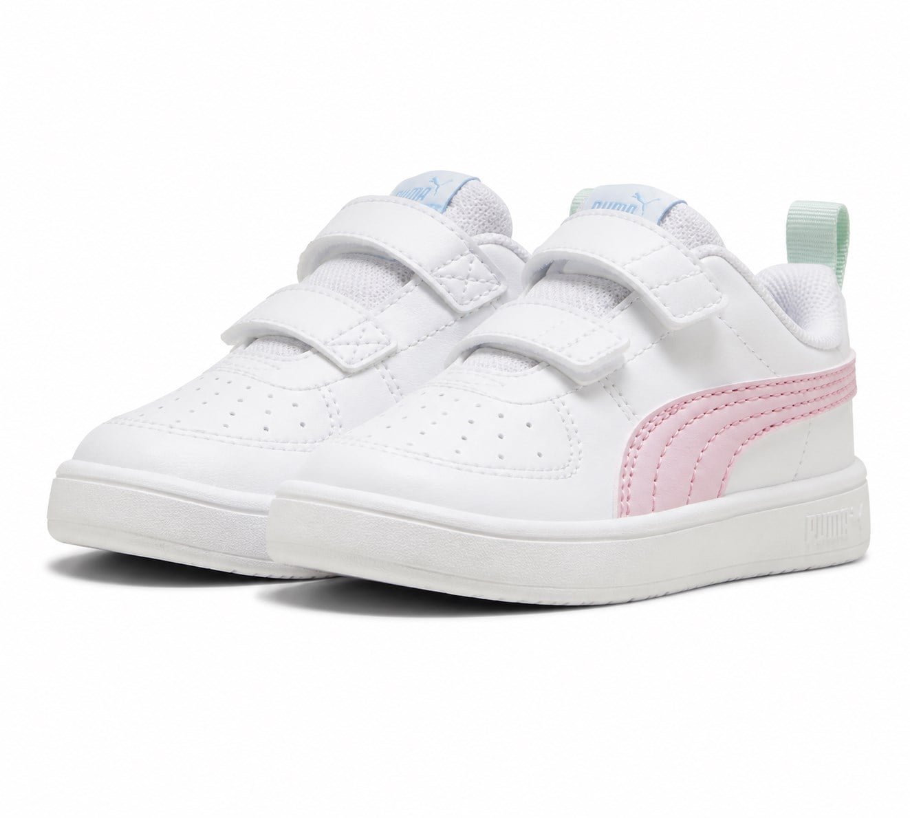 Puma Rickie V PS Cırt Cırtlı  Kız Çocuk Spor Ayakkabı BEYAZ