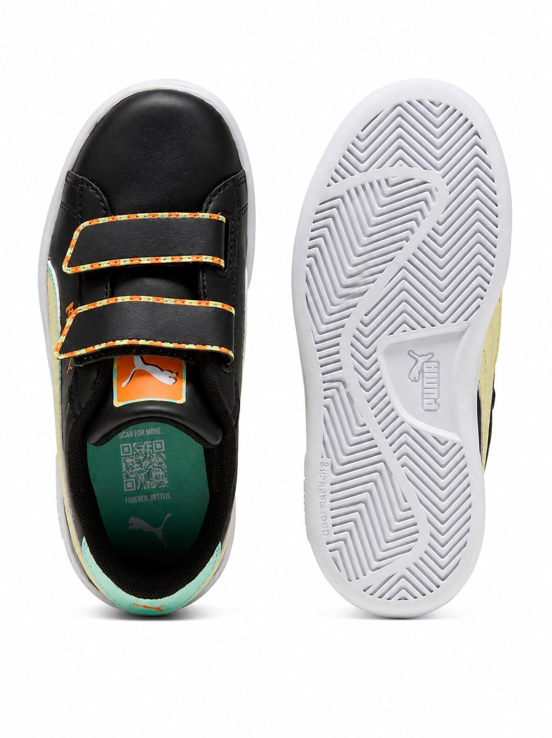 Puma Smash 3.0 Playdate V Çocuk Spor Ayakkabı 29-35 SİYAH