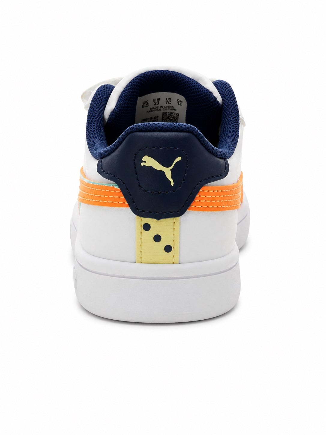 Puma Smash 3.0 Playdate V Çocuk Spor Ayakkabı 29-35 BEYAZ - TURUNCU