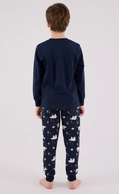 RolyPoly Erkek Çocuk Alaska Baskı Pijama Takımı 2-8 Yaş LACİVERT