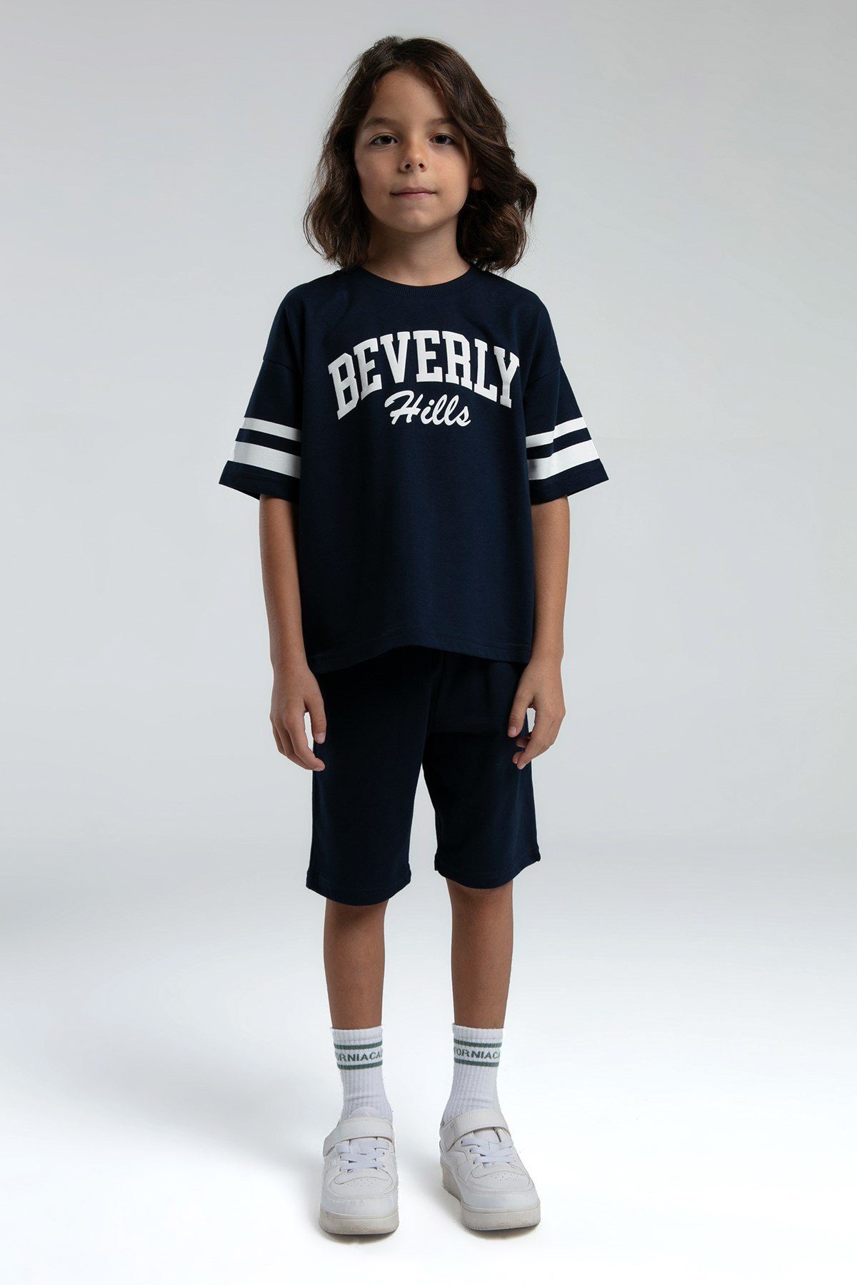 Rolypoly Erkek Çocuk Beverly Baskı Çizgili Takım 2-8 Yaş LACİVERT