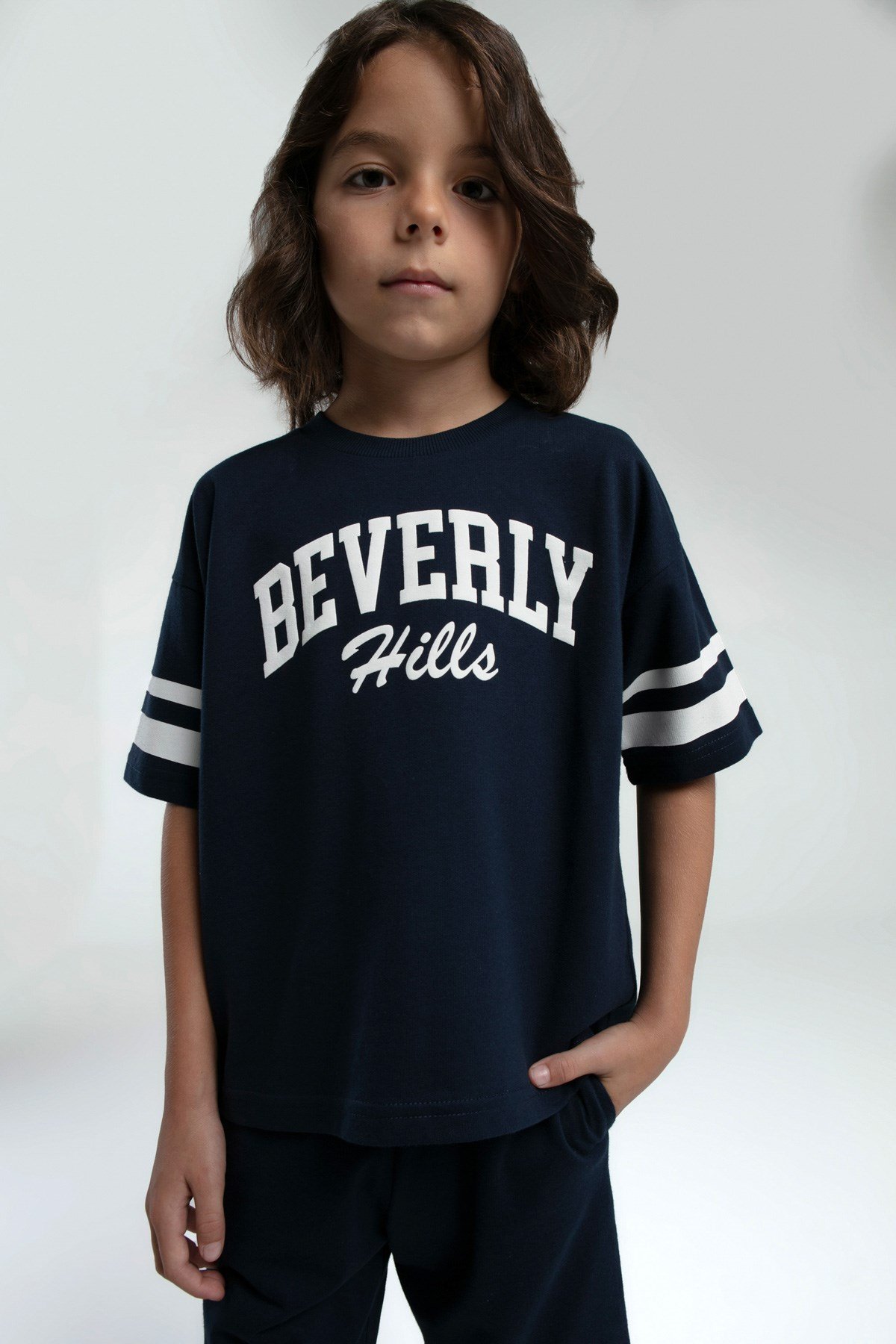 Rolypoly Erkek Çocuk Beverly Baskı Çizgili Takım 2-8 Yaş LACİVERT