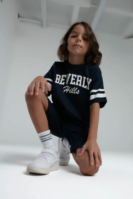 Rolypoly Erkek Çocuk Beverly Hils Baskı Şortlu  Takım 8-15  Yaş LACİVERT