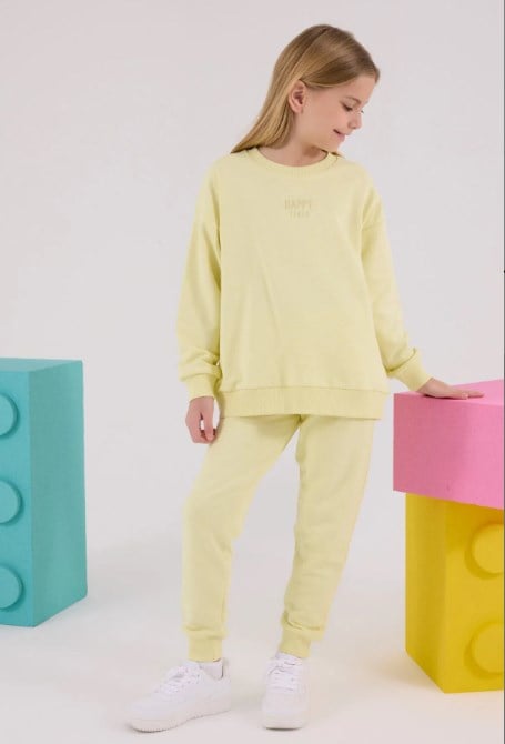 Rolypoly Kız Çocuk Basic Eşofman Takımı  2-8  Yaş SARI