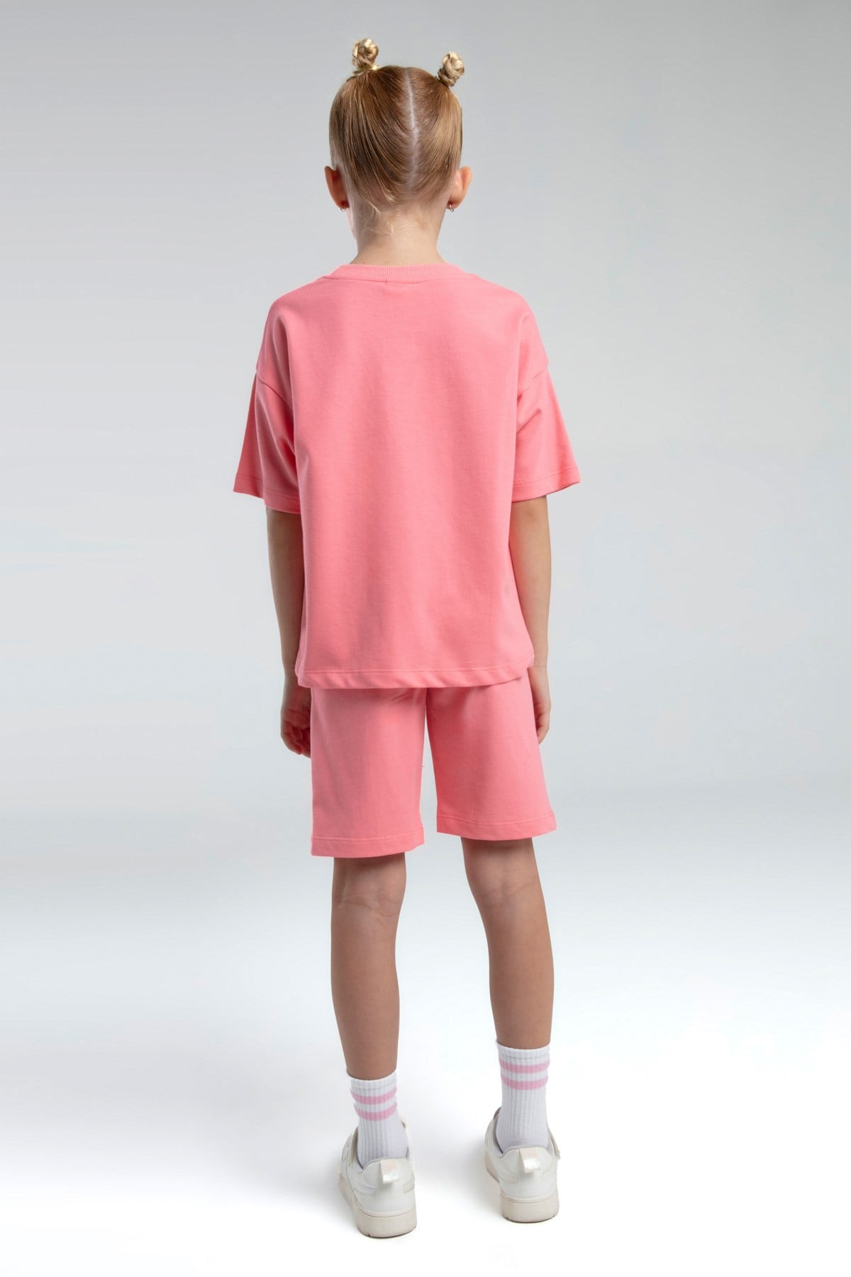 Rolypoly Kız Çocuk Basic Şortlu  Takım 2-8  Yaş NEON PEMBE