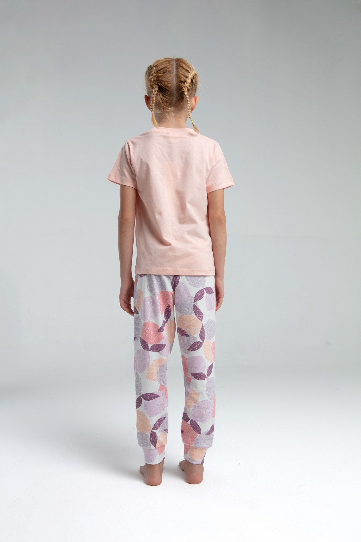Rolypoly Kız Çocuk Fresh Çiçek Baskı Pijama Takımı 8-15  Yaş AÇIK SOMON
