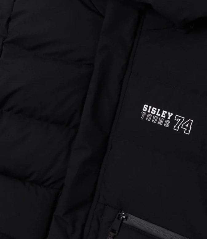 Sisley Young Erkek Çocuk Kapüşonlu Şişme Mont 6-14 Yaş SİYAH